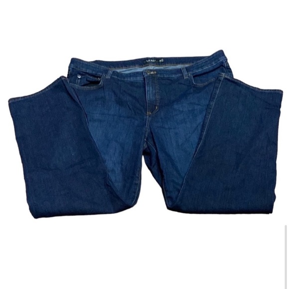 Black Label Lauren Ralph Lauren Women's Straight Leg DarkWash Zipper Fly 20W×30 - Picture 8 of 15